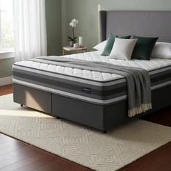 Cama Box com Colchão de Espuma D45 Double Face Territory Hellen Queen 158cm