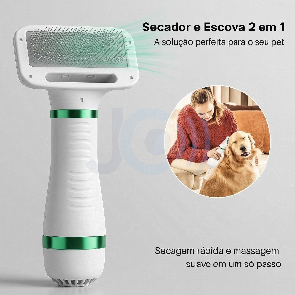 Escova Secadora Elétrica para Cães e Gatos