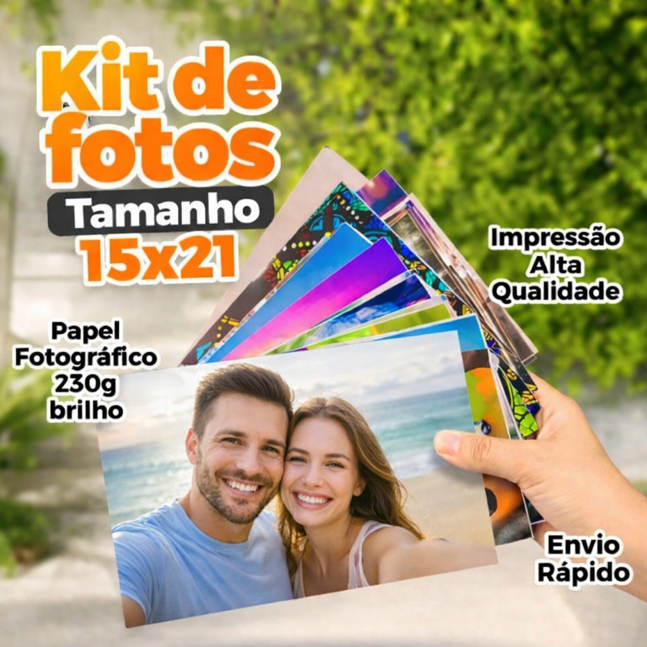 KIT de Fotos Tamanho A5 (15x21cm) – kit 2/5/10/15/20/25/30 Envio Rápido