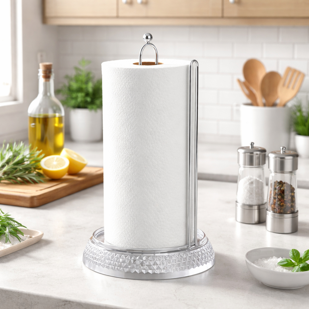 Suporte Para Rolo Vertical Porta Papel Toalha Diamante N337 Niquelart em Oferta na Shopee