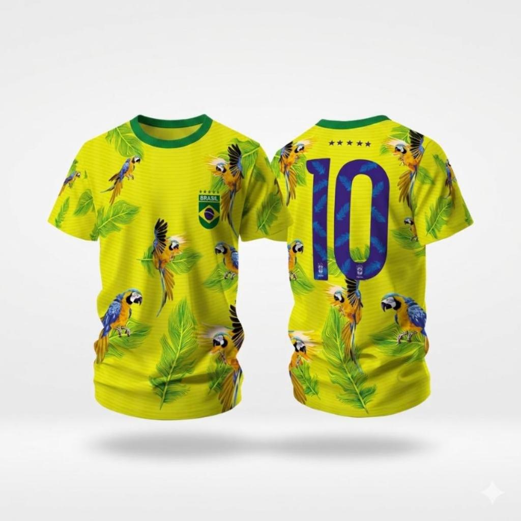 Camisa do Brasil Seleção Brasileira Camiseta Futebol Torcedor MODELO  7