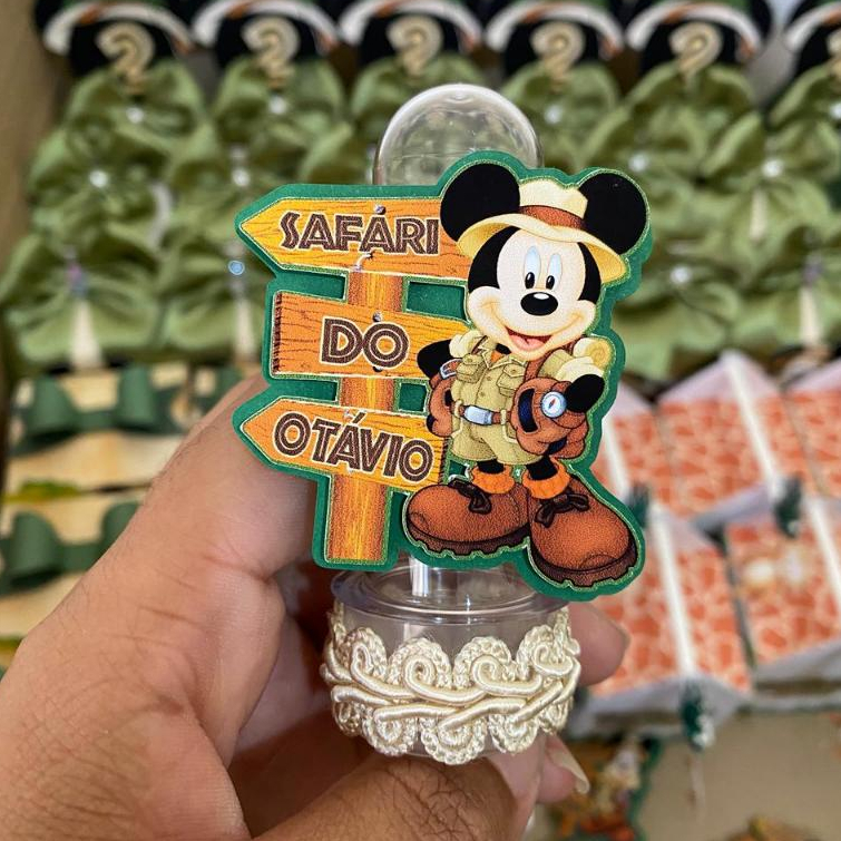 Tubetes Personalizados 3D MICKEY SAFARI Lembrancinhas | Festa infantil / Lembrancinha personalizada