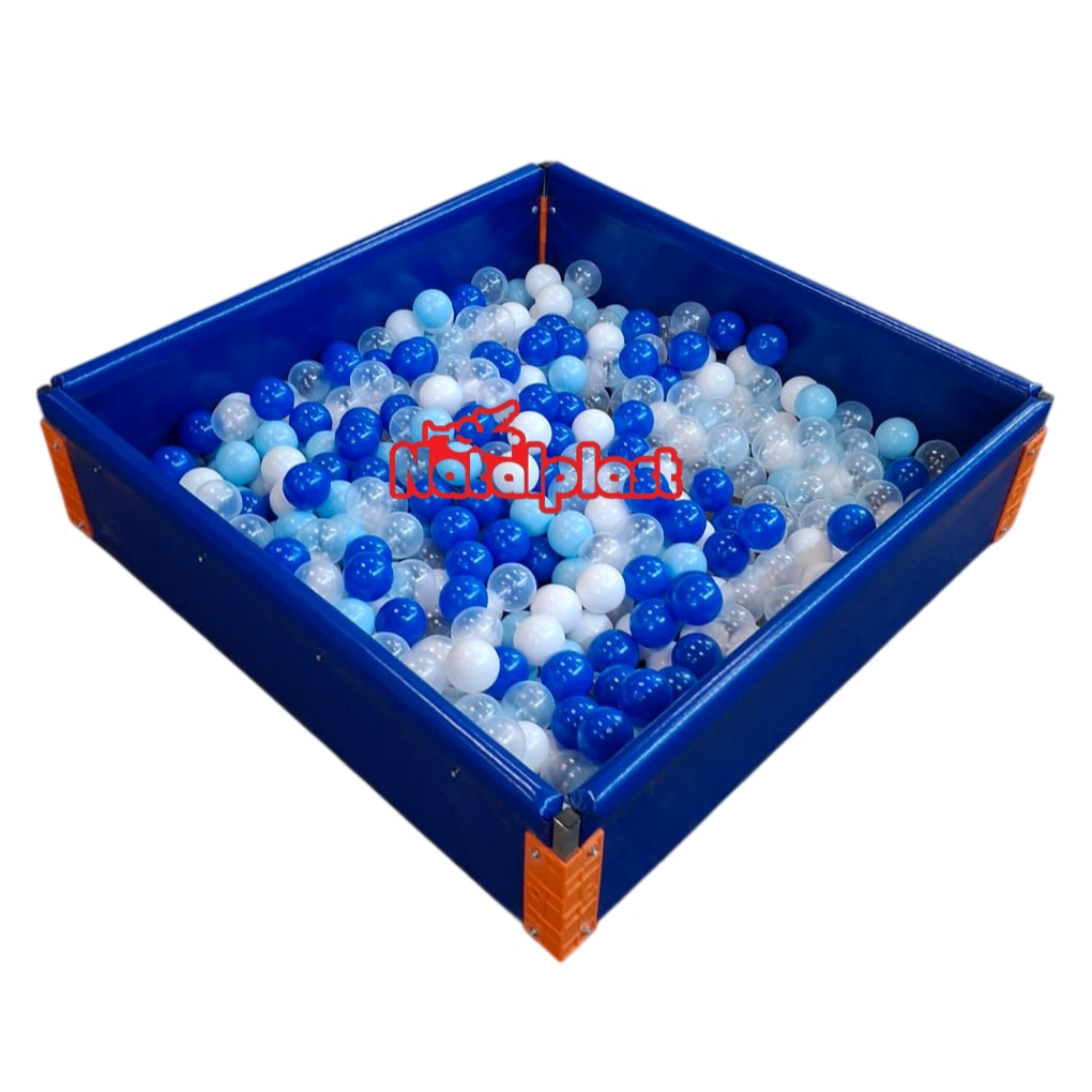 Cercadinho Azul Príncipe Chiqueirinho Piscina de bolinhas infantil 1x1m