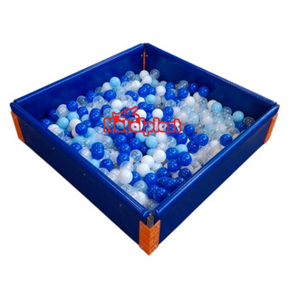 Cercadinho Azul Príncipe Chiqueirinho Piscina de bolinhas infantil 1x1m