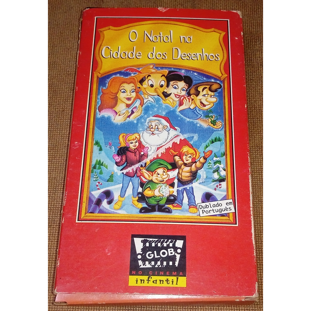 O Natal na Cidade dos Desenhos - VHS dublado infantil - Branca de Neve Cinderela Pinocchio