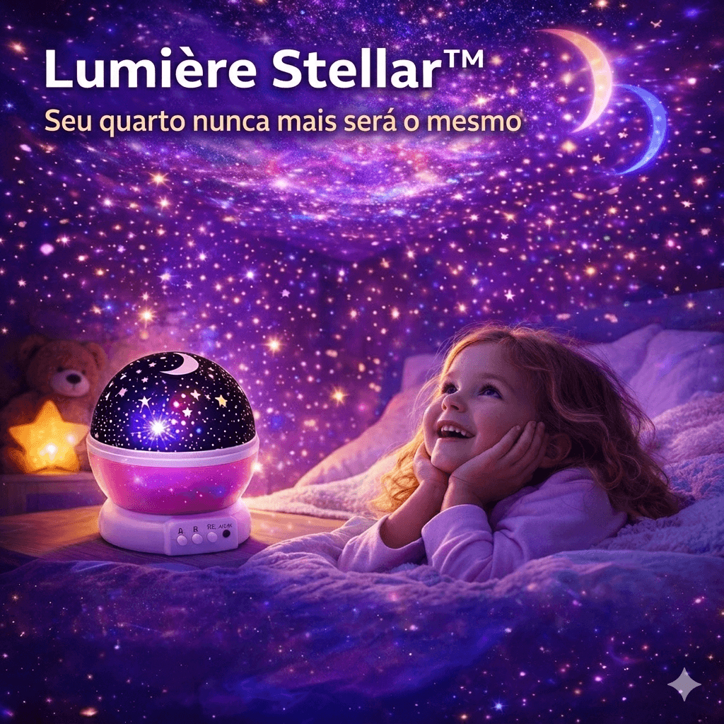 Imagem 🔥Luminária Projetor de Estrelas LED RGB 360° Galaxy Luz Noturna Relaxante Quarto Lumière Stellar™🚀