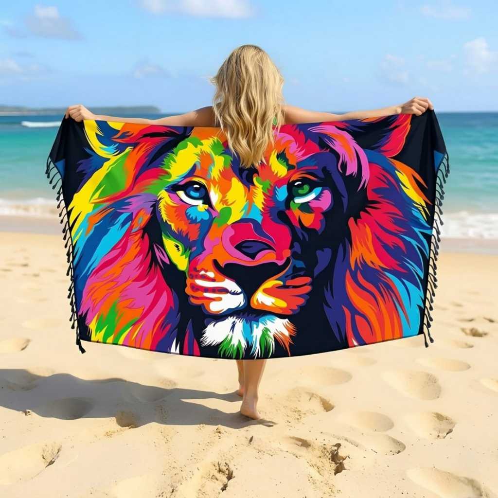 Canga Saída Vestido Praia Verão Estampada Caveira Mexicana
