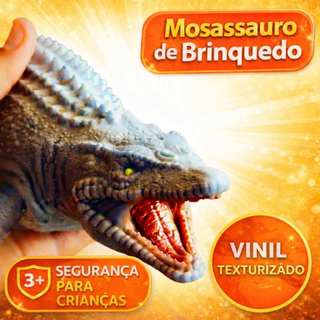 Dinossauro de Brinquedo Mossassauro Infantil Tipo Realista Vinil Macio Premium