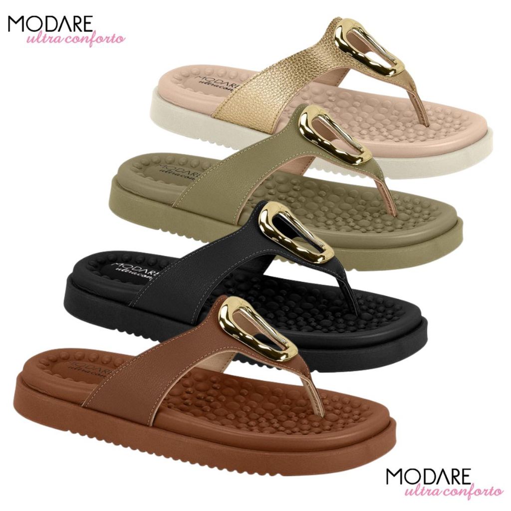 Sandalia Papete Feminina Modare Confortavel Macia Massageadora Moda Casual Lançamento Ref: 7178.127