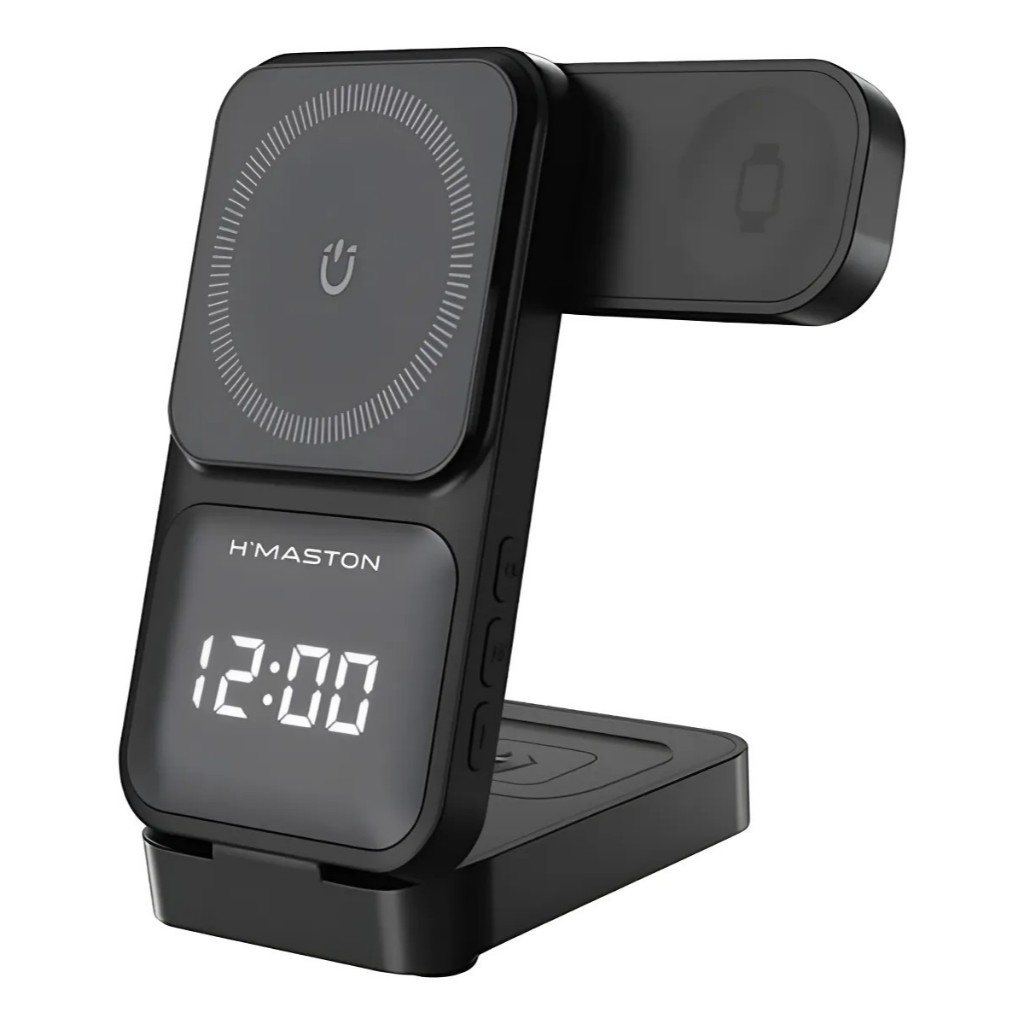 Carregador Magnético 3 em 1 H’Maston YD-76 Sem Fio 25W Dobrável Tipo-C