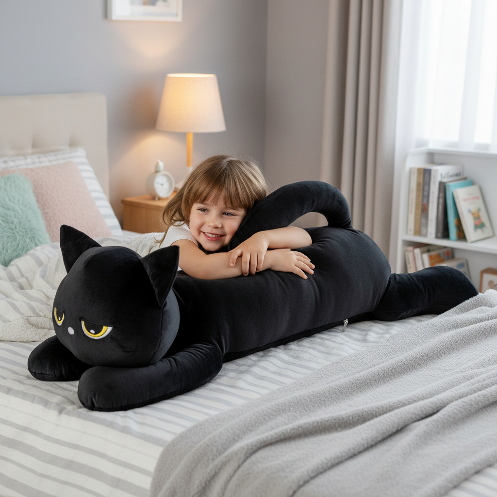 Xuxão Travesseiro Gigante Pelúcia Gato 1,0m Macio