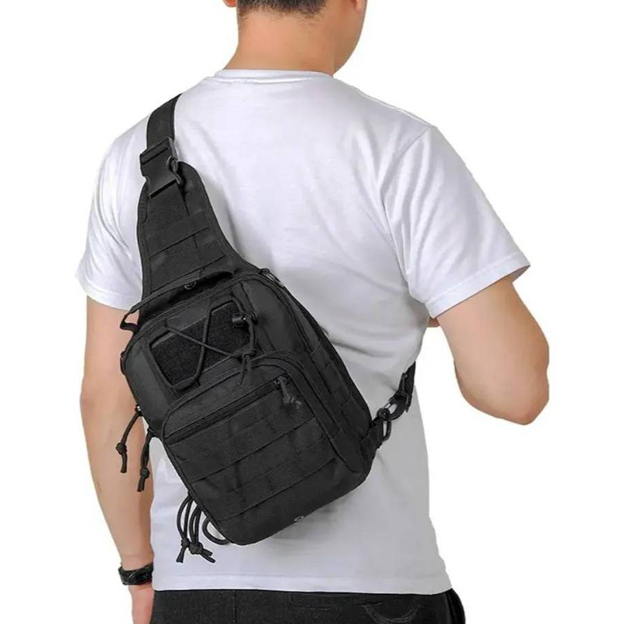 Bolsa Tática Transversal Peito E Ombro Mochila Bag Pochete Militar