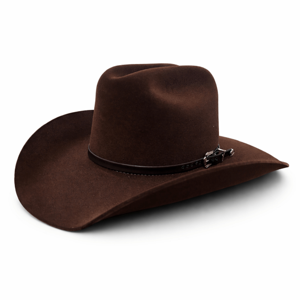Chapéu Country Cowboy Feltro Aveludado Marrom Café Aba 10 Boiadeiro Masculino Feminino Vaquejada