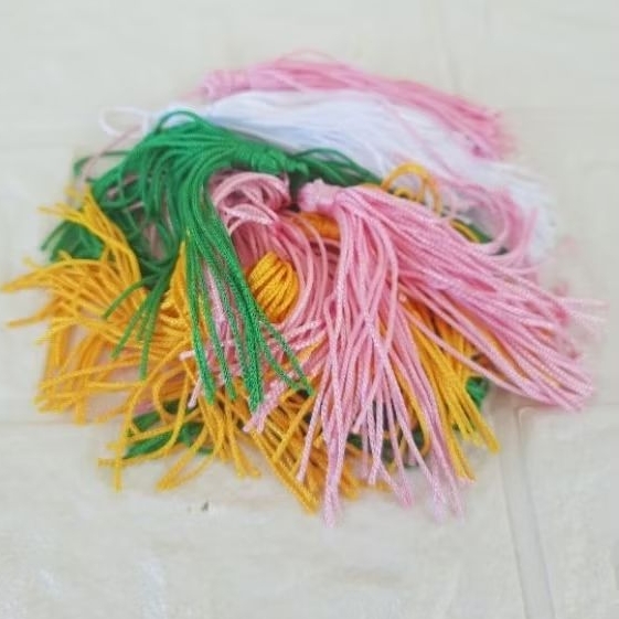 Pinguente de Seda  Tassel 7 cm Artesanato, Laços, Chaveiros 10 e 50 unidades