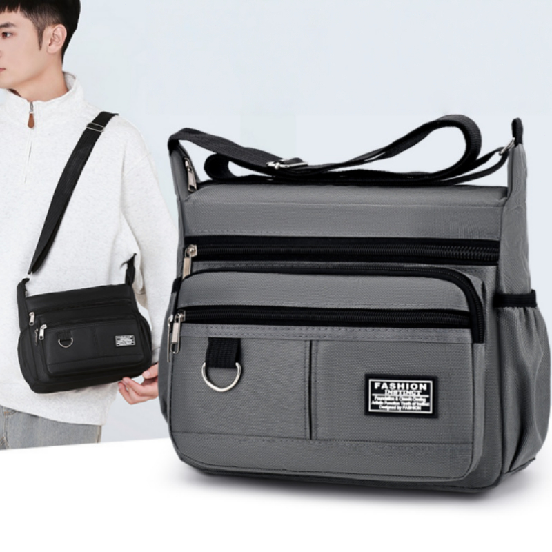 Grande capacidade bolsa de ombro mochila resistente impermeável Nylon saco de masculino crossbody