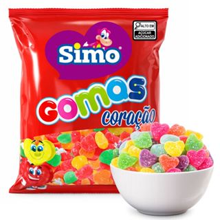 Simo Balas De Gomas Coração 500g Simonetto Doces Decoração de Mesa Jujubas em Oferta na Shopee