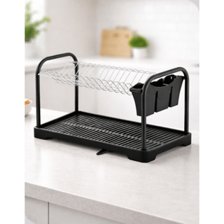 Escorredor Master Duplo Arthi Preto com Bica de drenagem em Oferta na Shopee