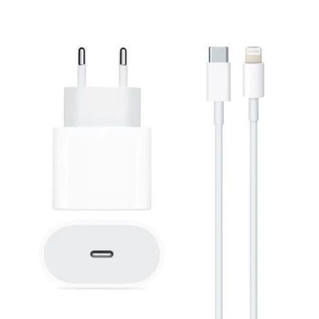 Kit Carregador Apple 20W Turbo USB-C + Cabo Lightning (1M) Para toda linha Apple