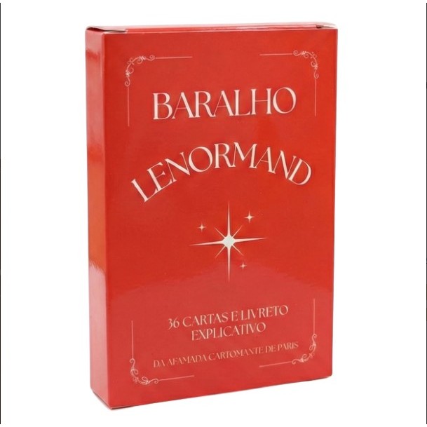 Baralho Lenormand com 36 cartas plastificadas