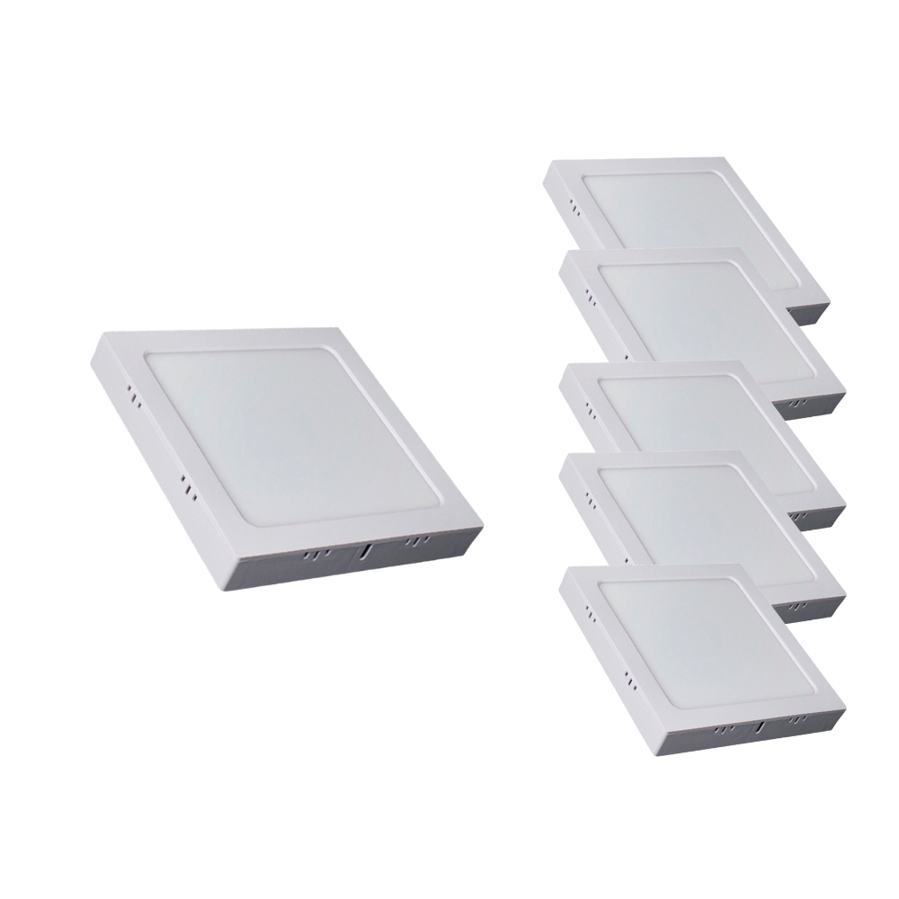 Kit Painéis LED Plafon Sobrepor Quadrado 12W 18W 24W 4000K 6500K Branco Frio Bivolt Ultraluz