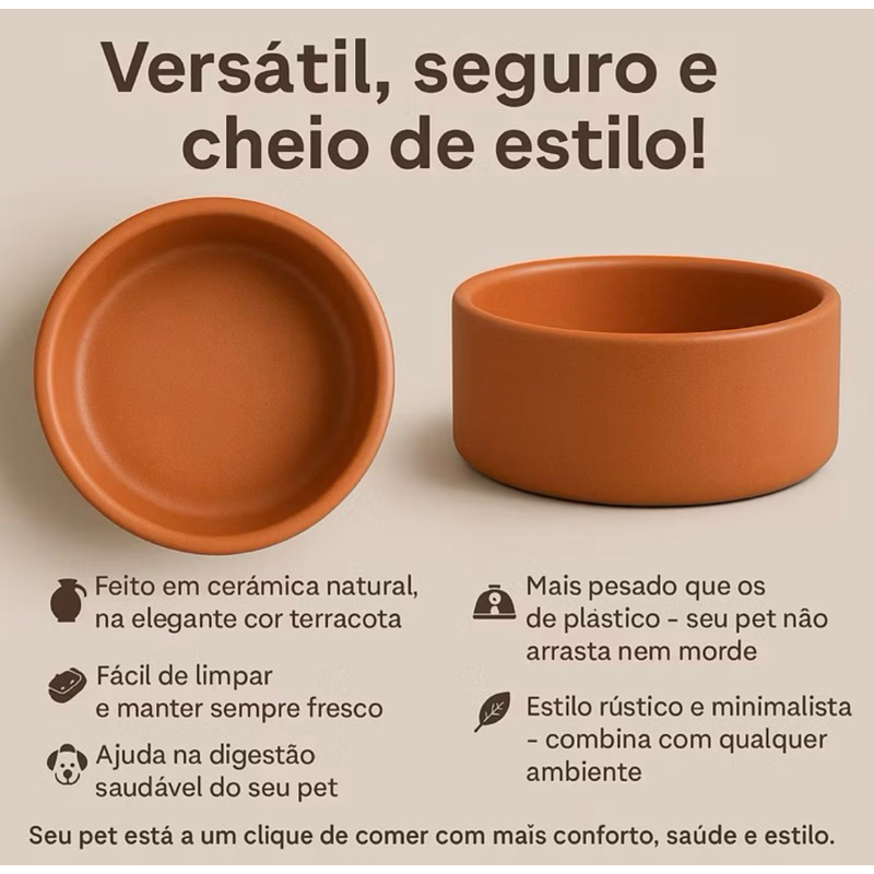Comedouro Bebedouro Pet Cachorro , Gatos, 500 ml 1L  2L 3L pote cerâmica para ração unitário