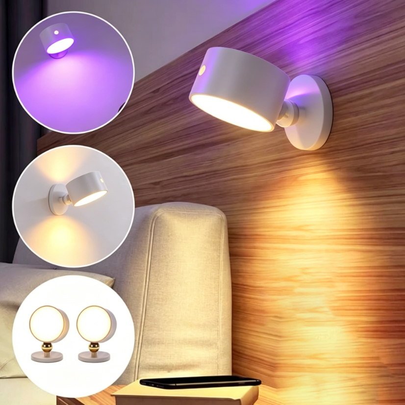 Lâmpada De Cabeceira Recarregável Magnetica Para Parede Do Quarto Corredor E Varanda USB LED em Oferta na Shopee