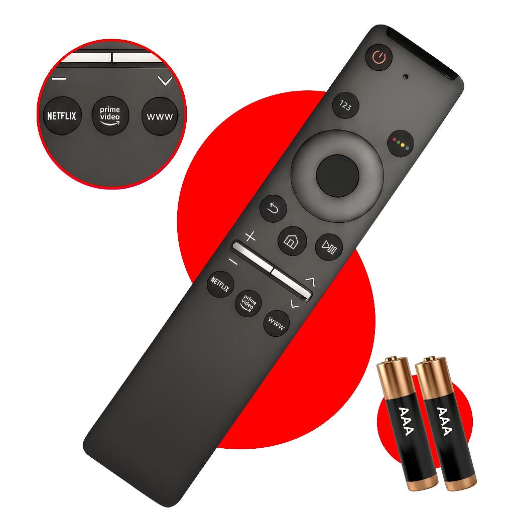Controle Remoto Universal Samsung Smart TV 4K LCD LED Netflix Prime Video Internet Pilhas Inclusas
