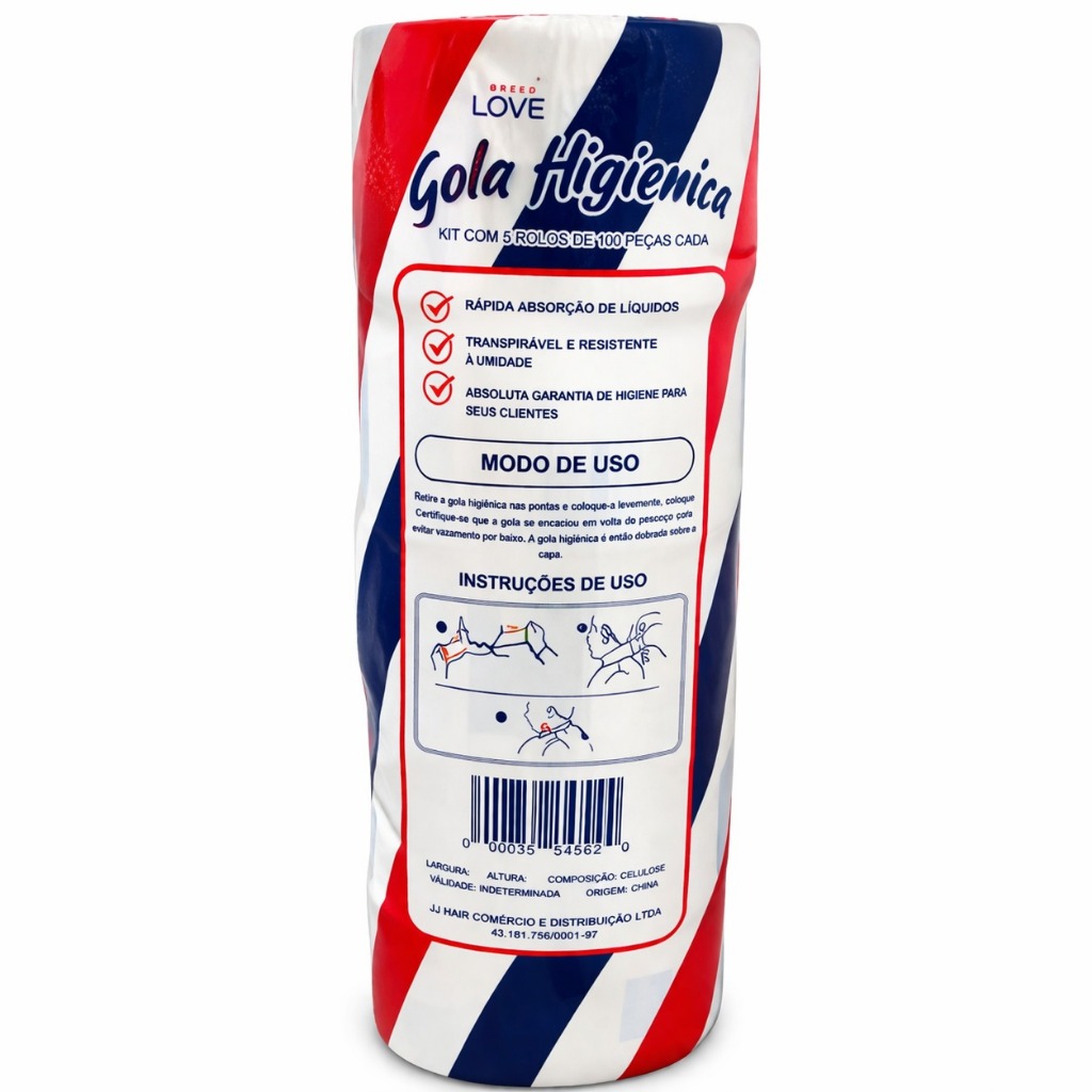 gola higiênica barbearia 1 Pacote C/ 5 rolos 500 unidades descartável pronta entrega envio imediato salão profissional em Oferta na Shopee