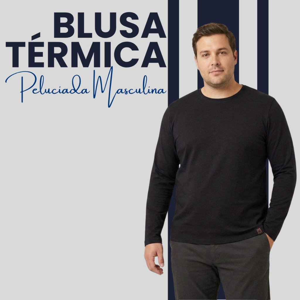 Blusa Térmica Masculina Peluciada Segunda Pele Conforto Inverno 26900-A