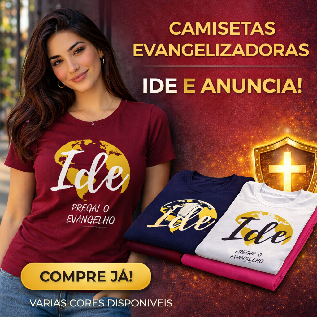Baby Look Feminina Ide Pregai o Evangelho Camiseta Gospel Estilosa