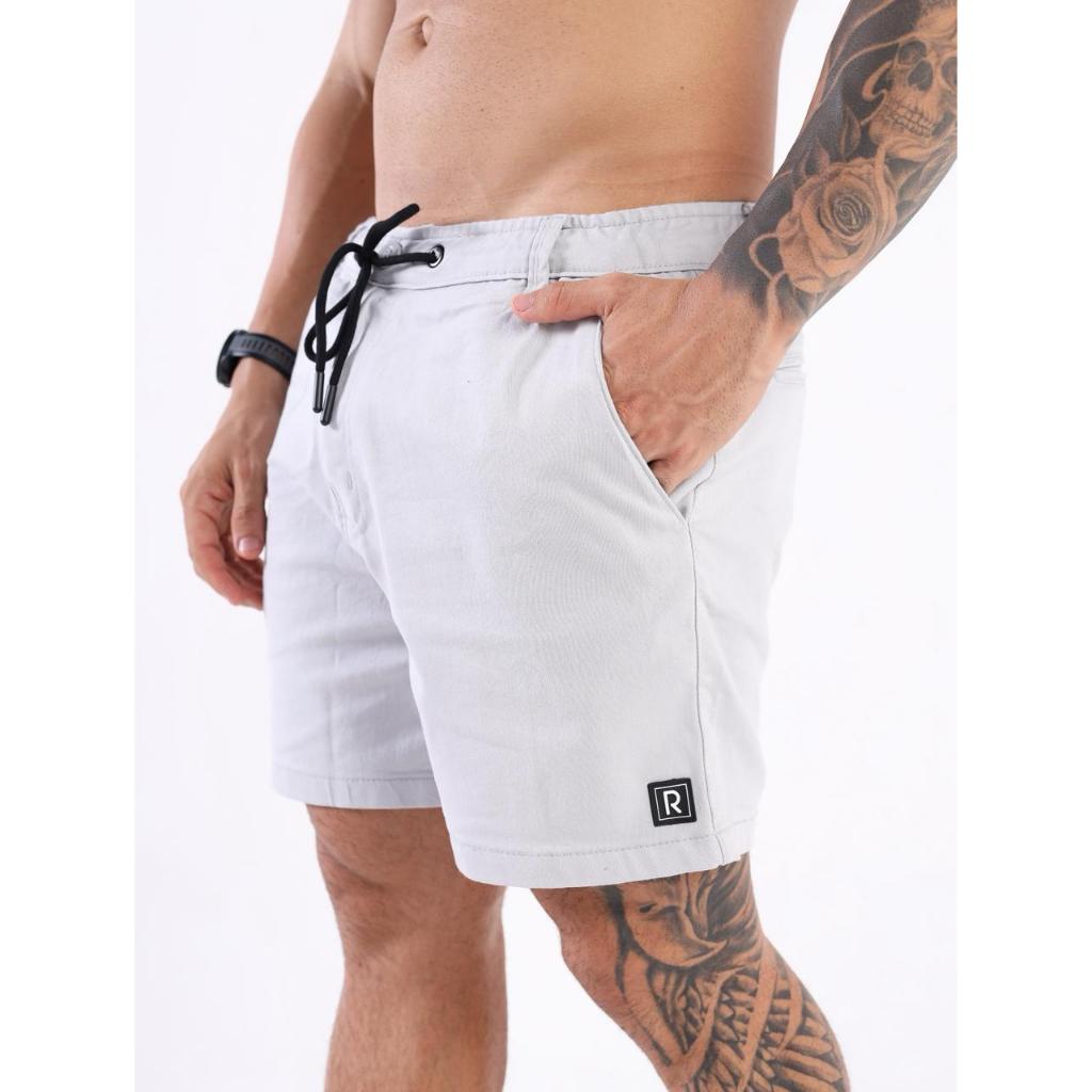 Bermuda Masculina Estilo Mauricinho Com lycra Sarja Colorida Elástico Cós - Revesst Jeans.
