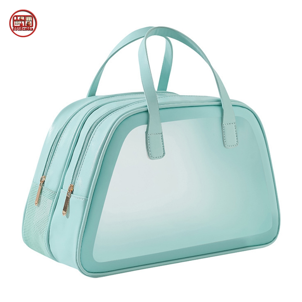 👜Necessaire Feminina Impermeável Divisão Seco Molhado Bolsa De Viagem Maquiagem Banheiro -T12/Q5