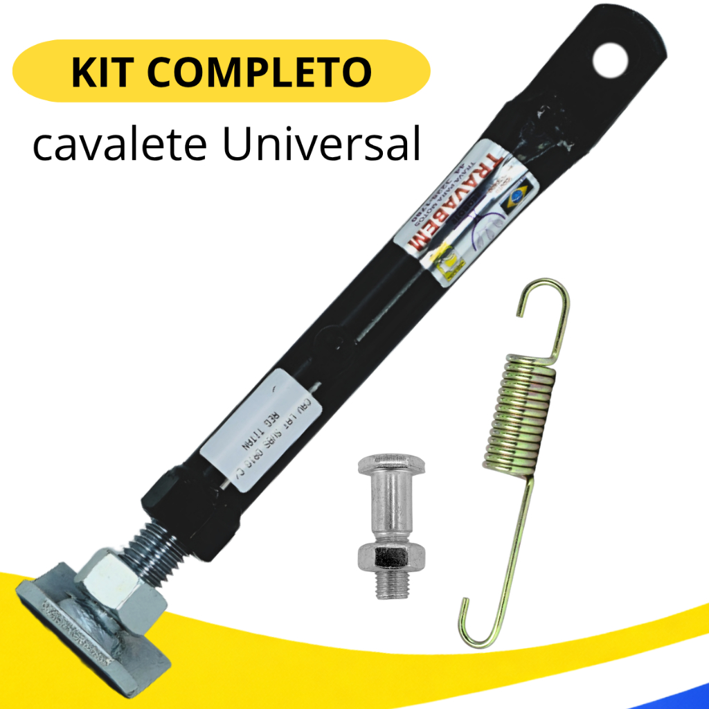 Cavalete Lateral CG 125 150 160 Titan Fan Regulável Kit Completo + Mola Parafuso Reforçado Universal