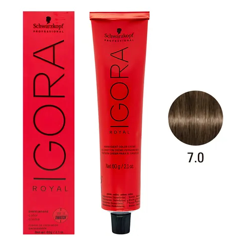 Schwarzkopf Igora Royal Coloração 7.0 Louro Médio Natural 60g
