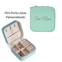 Mini Porta-Joias quadrado | personalizado com nome | de bolsa para brincos colares anéis