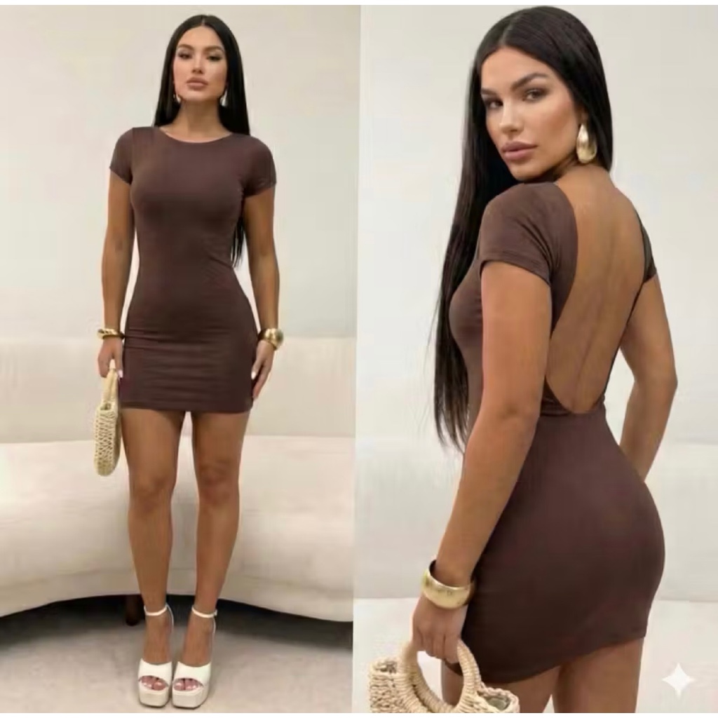 Vestido feminino  / casual / vestido festa manga curta sendo tubinho  (MINI ZARY) em Oferta na Shopee
