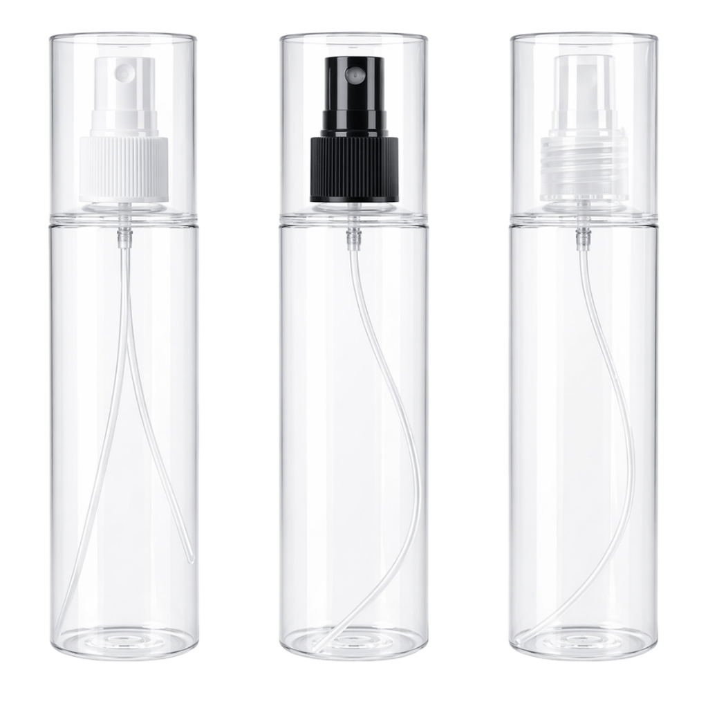 Kit Frasco Perfume Body Splash Plástico 200ml 24/410 Cilíndrico Transparente Aromatizador Cosméticos