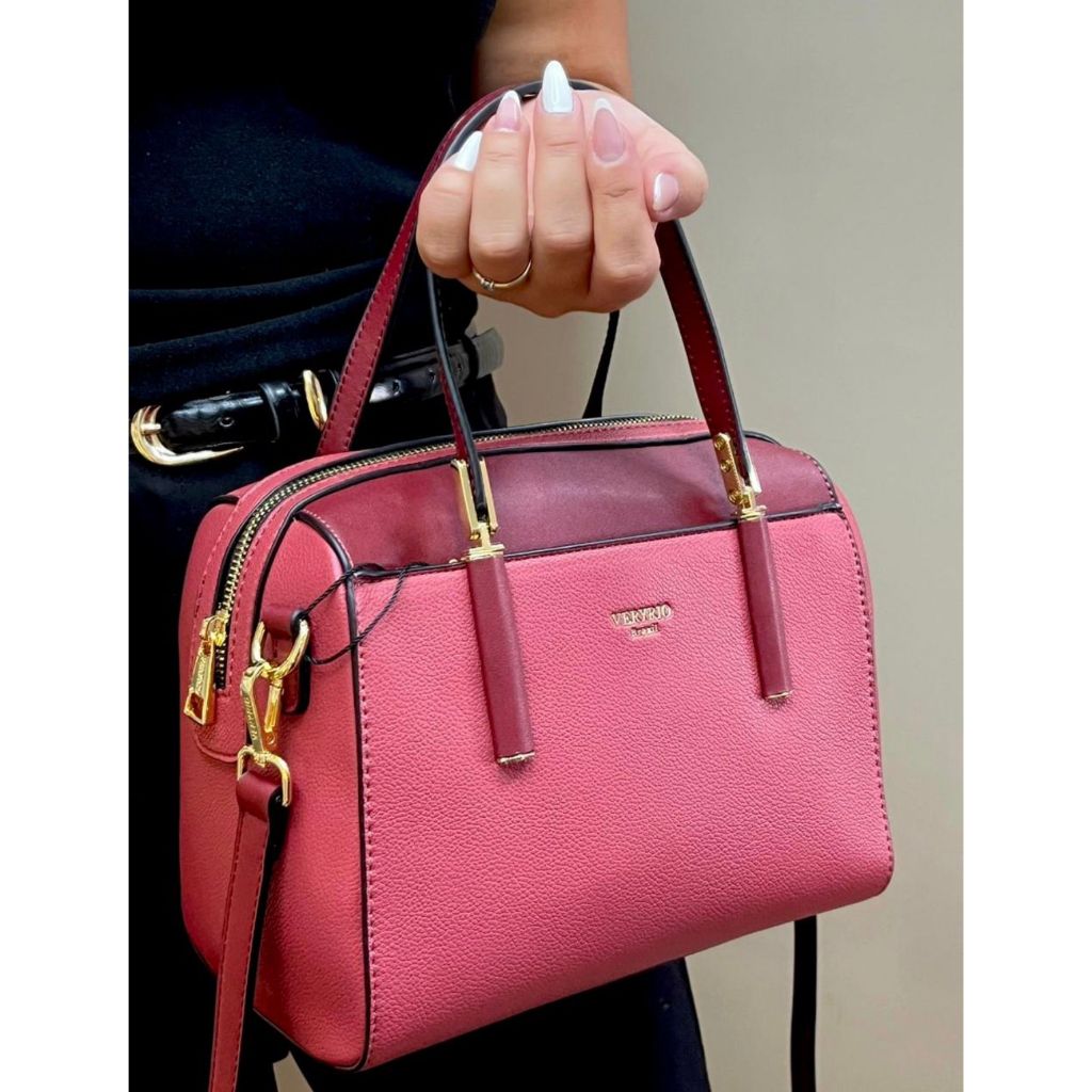 Bolsa Feminina Veryrio Baú Espaçosa Alça de Mão e Transversal