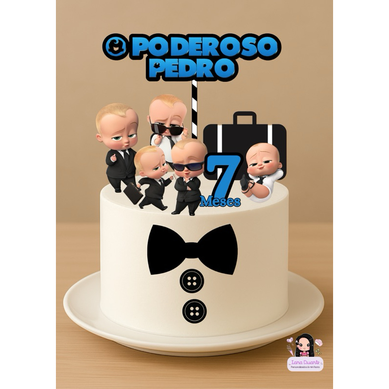 Topo de Bolo O Poderoso Chefinho - Personalizado - Aniversário Infantil