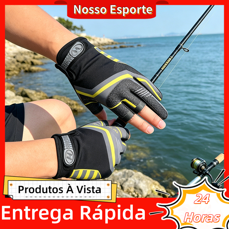 Luvas De Pesca Para Homens E Mulheres Proteção Peixe Pescaria Ajustável Resistente Confortável