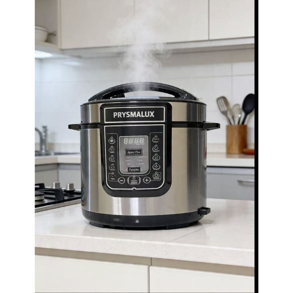 Panela de pressão elétrica, 5L/6L, aço inoxidável, antiaderente, fácil de limpar, prática e conveniente, envio imediato.