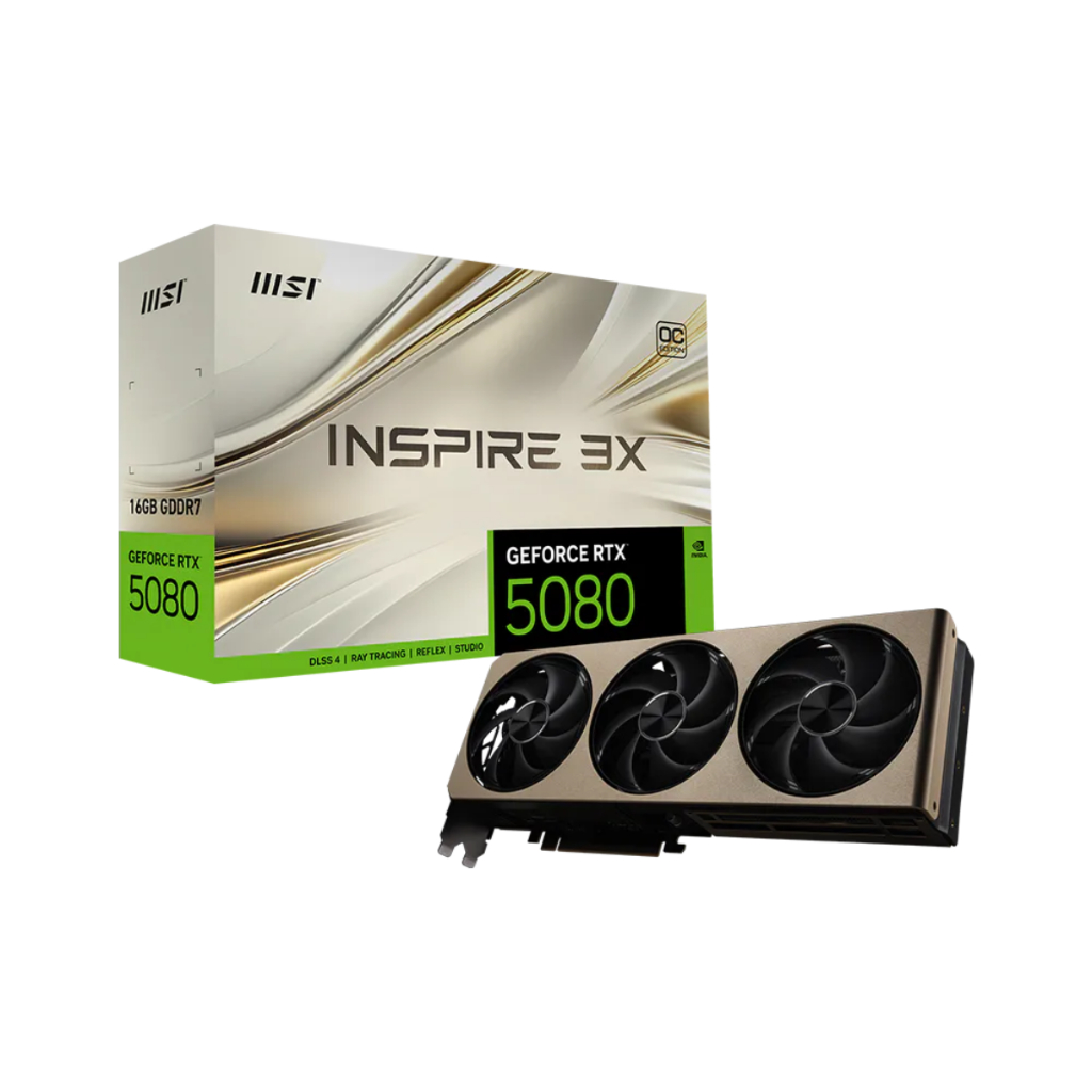 Placa de Vídeo GeForce RTX™ 5080 16G INSPIRE 3X OC - 912-V531-203