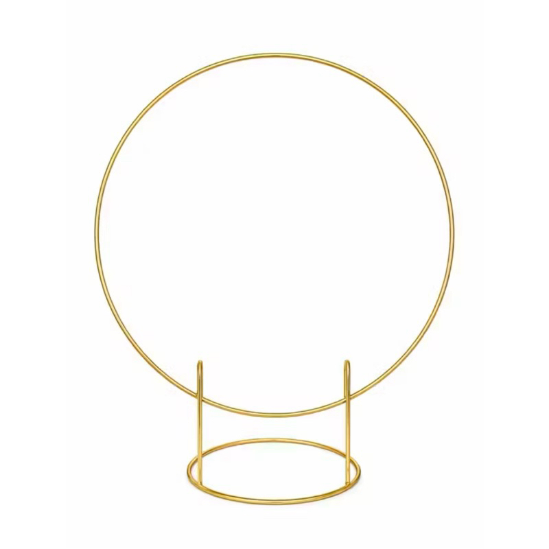 Mini Arco de Mesa Redondo Em Ferro Dourado Para Decorações de Festas