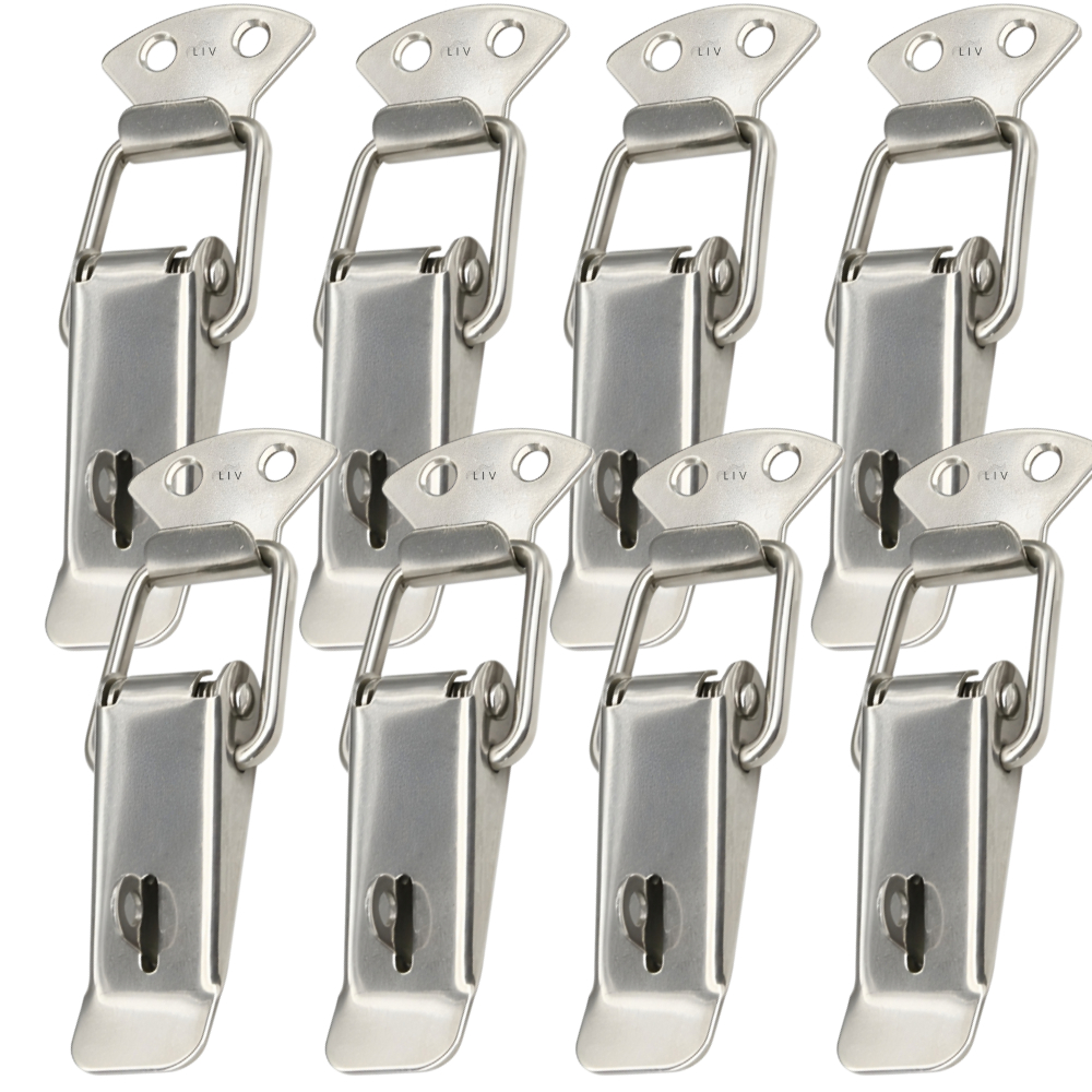 Fecho de Engate Rápido de AÇO INOX 304 GRANDE 10,9cm - Mola e Trava Pressão | Maleta Case Estojo Baú