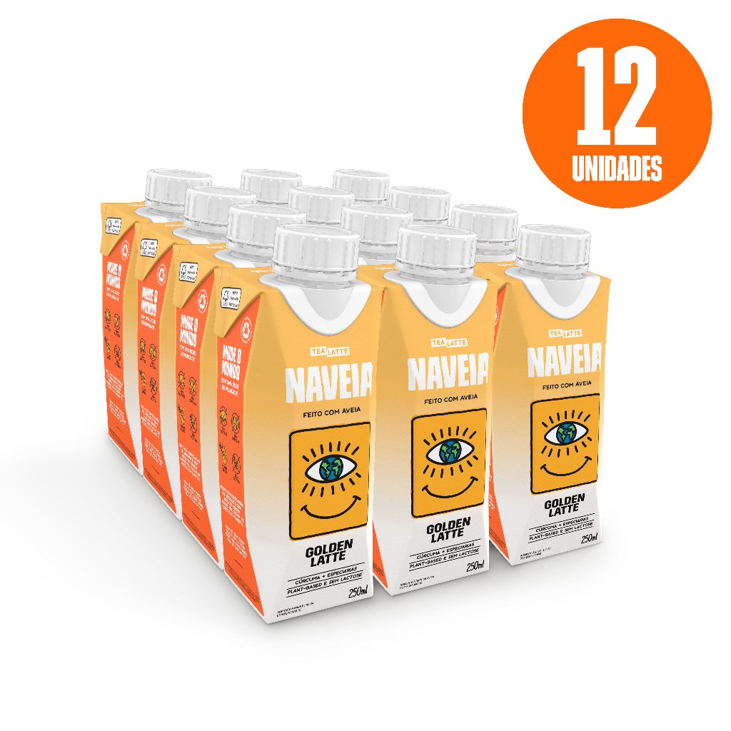 Kit 12x Naveia Golden Latte 250ml Cúrcuma + Especiarias