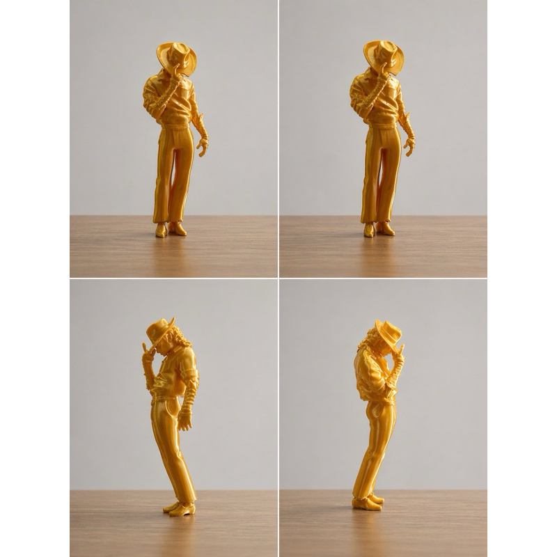 Mini Estátua Michael Jackson Dourada