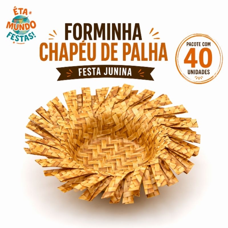 KIT 40 UNIDADES FORMINHA DE FESTA JUNINA PARA DECORAÇÃO FESTA INFANTIL BOLO E DOCES - OFICIALPLAST