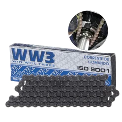 Corrente de Comando 82 Elos WW3 Shineray XY 50 Q / Dafra Zig 50 / Traxx Star 50 / Kasinski Soft 50