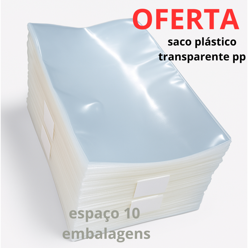 100/ 50/ 25 saquinho plástico transparente brilhante polipropileno 25x35 / 22x32 / 15x25