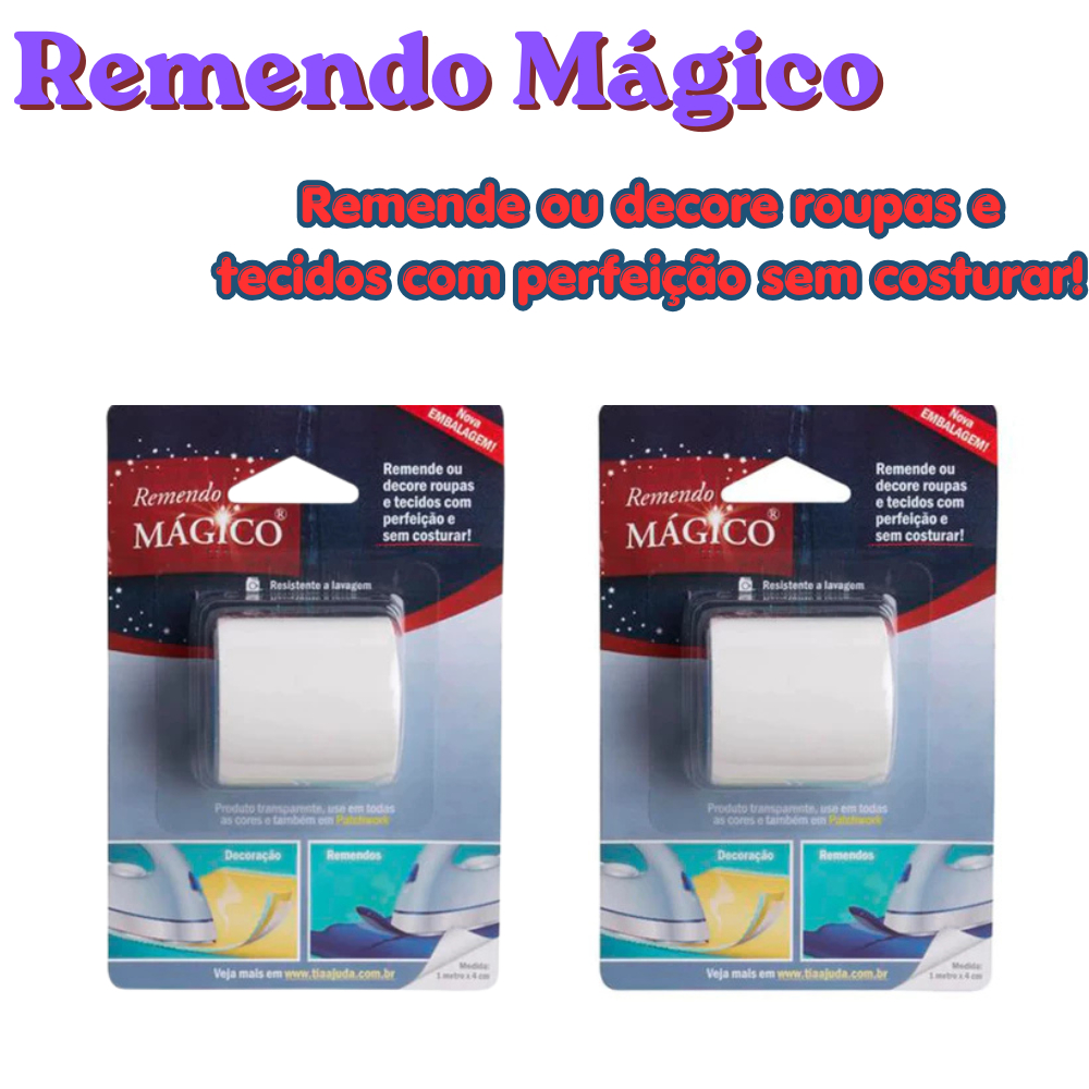 Remendo Mágico Tia Ajuda Original Remende ou Decore Roupas sem Costura